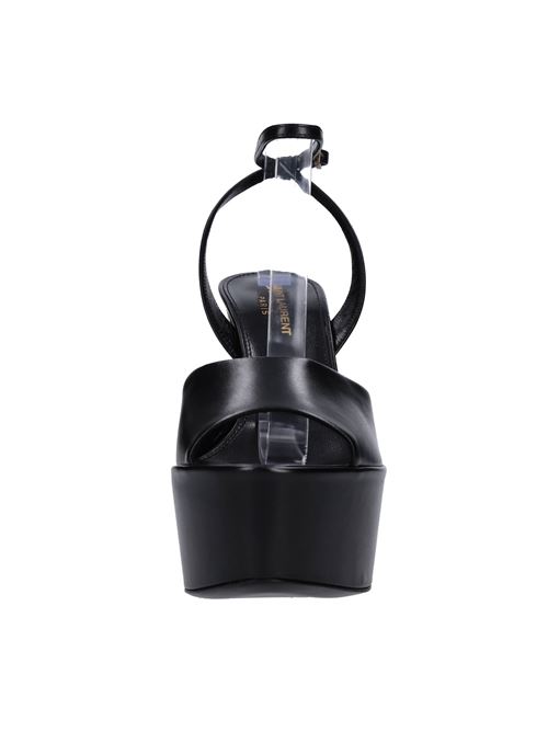 Jodie leather sandals with platform SAINT LAURENT | 74243 19X00 1000NERO